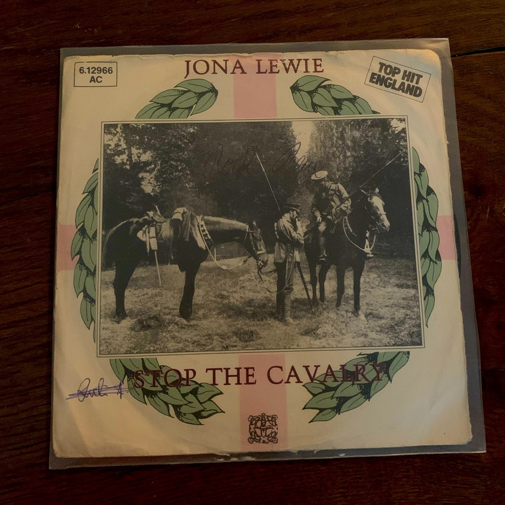 “Stop the Cavalry” and “Laughing Tonight” 45 Record